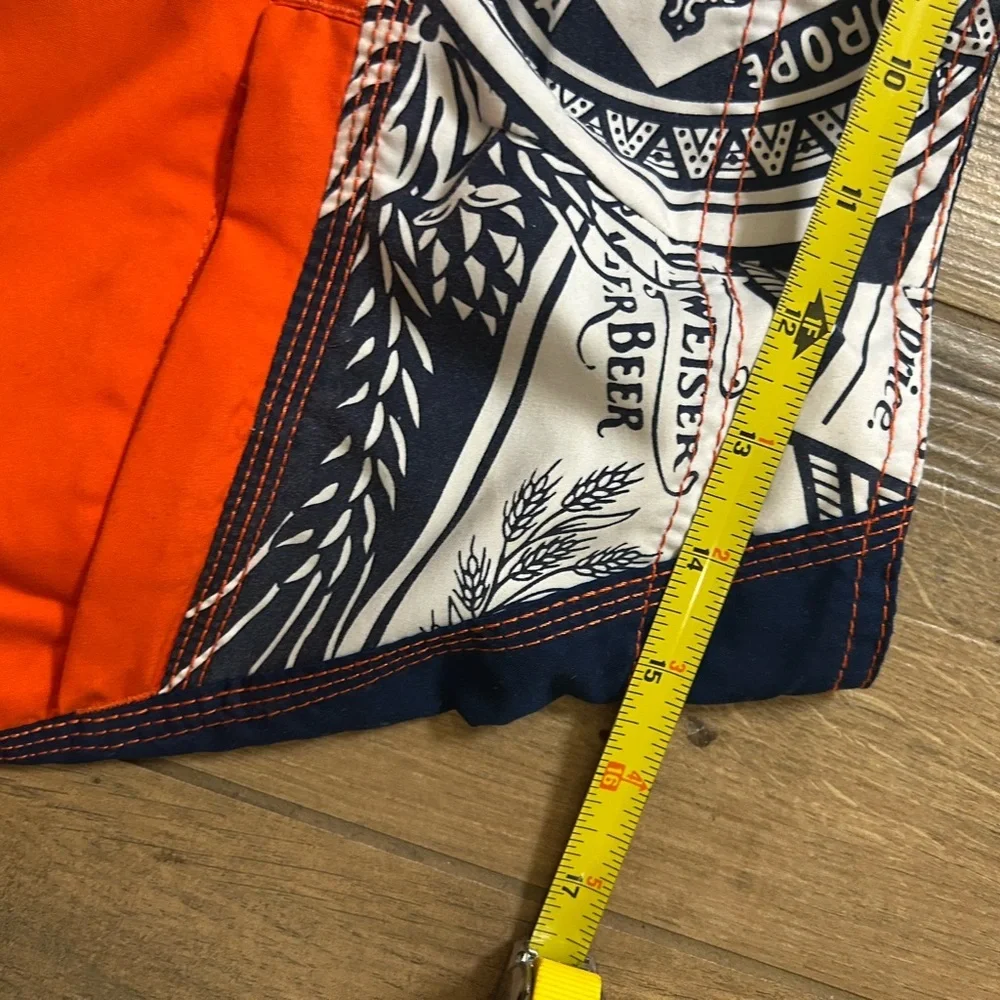Budweiser Men's Navy and Orange Swim Shorts - Picture 6 of 6
